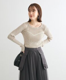 Green Parks ・ＡＮＤＳＥＡＲＣＨ　リブフェイクレイヤードニット