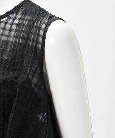 23区 【エステータ】シャドーチェック アシンメトリー ワンピース