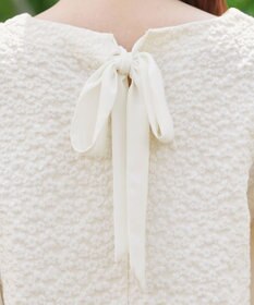 Tiaclasse L 【洗える】フラワーJQ袖シフォンチュニック