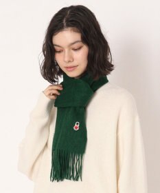 MOONBAT 【WEB限定】MACKINTOSH PHILOSOPHY バッキンガムベア付きウール100%無地マフラー (パッケージ付き)