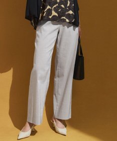 23区 【Oggi5月号掲載/洗える】リネンレーヨンストレッチ ワイド パンツ ベージュ系