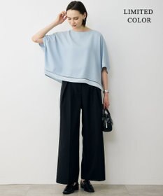 ICB L 【先行予約・WEB限定カラーあり】 FluidBackSatin クロップドブラウス