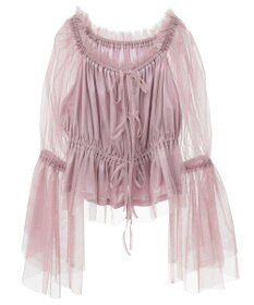 earth music&ecology チュールブラウス