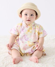 MIKI HOUSE HOT BISCUITS 【60-80cm】総柄 甚平オール