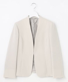 J.PRESS LADIES L 【WEB限定カラーあり・洗える】セラテリーダブルクロス ノーカラー ジャケット