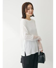 Green Parks 袖チュールドッキングプルオーバー