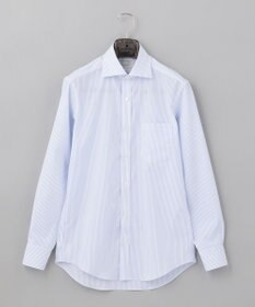GOTAIRIKU 【形態安定】プレミアムプリーツシャツ_ワイドカラーストライプ
