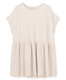 UNFILO L スゴ機能美ニット フレンチスリーブ ペプラム