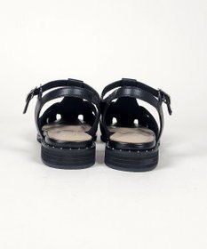 Dominic3 スタッズピース レザーケージサンダル