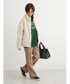 Green Parks スタンドカラーボアブルゾン