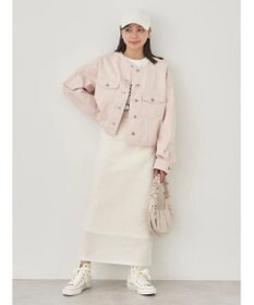 earth music&ecology ノーカラーツイルブルゾン