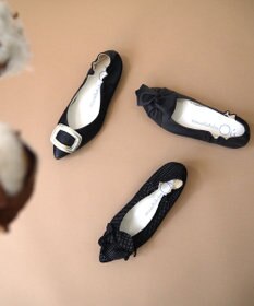 nouvelleRobe Oū 【本革・高反発】Buckle Ornament ポインテッドトゥ パンプス