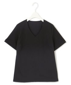 ICB L 【洗える】 スーペリアジャージー Vネック半袖プルオーバー