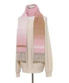 MOONBAT FURLA(フルラ）カシミヤ100％ カラーブロック オンブレー ストール