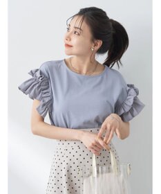 earth music&ecology フリルスリーブカットソー