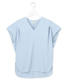 ICB L 【新色追加】スパンプラチナム Vネックカットソー