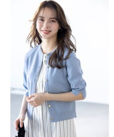 ANY SIS 【接触冷感・UVカット・洗える】ハーフスリーブ カーディガン