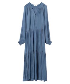 earth music&ecology サテンティアードワンピース