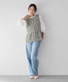 YECCA VECCA ツイードペプラムジレ