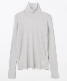 ANY L ウール混リブタートルネックカットソー