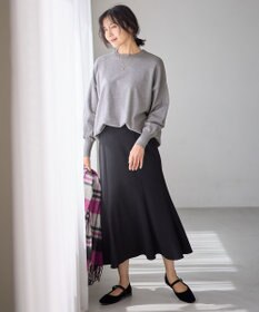 ANY 【ウエストゴム】ライトツイードマーメーイドスカート