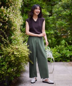 ANY 【ウエストゴム】清涼リネンカーゴパンツ