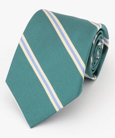 J.PRESS MEN 【JAPANESE TWILL&REPPE STRIPE COLLECTION】レジメンタルネクタイ ピーコックグリーン系2