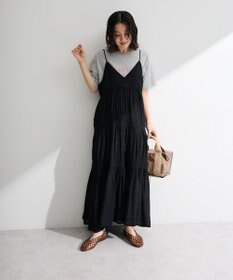 Green Parks シャーリングティアードキャミワンピース