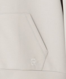 Feroux 【洗える】ダブルジップダンボールロゴ パーカー