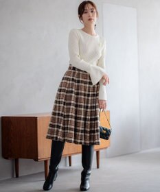 組曲 【WEB限定】ELENAフレアスリーブ リブニット