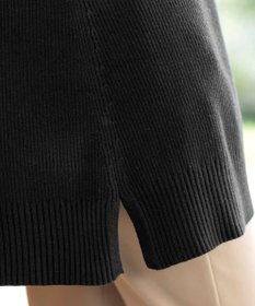 Tiaclasse 【洗える】ハーフジップニットチュニック