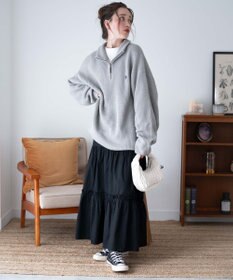 WEGO U.S. POLO ASSN.|別注畔編みハーフジップセーター