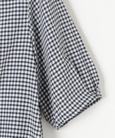 J.PRESS LADIES S 【洗える】アセVisギンガム バンドカラー ブラウス