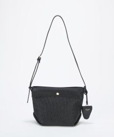 TOPKAPI 【Breath TOPKAPI】サングラスホルダー付き レザーコンビ カゴ ショルダーバッグ