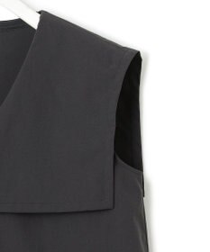 ICB L 【洗える】ヴィンテージスパンブロード ビックカラーブラウス