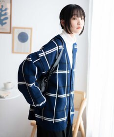 WEGO ルーズフィット総柄カーディガン