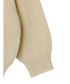 Green Parks ラメ５分袖コンパクトニットプルオーバー