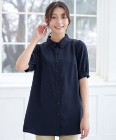 Tiaclasse L パフスリーブシャツチュニック
