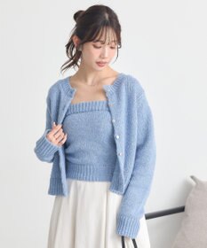 earth music&ecology 【セット2点】SET2点フラワースパンコールカーデ＋ビスチェ