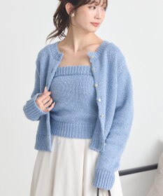 earth music&ecology 【セット2点】SET2点フラワースパンコールカーデ＋ビスチェ