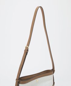 TOPKAPI 【Breath TOPKAPI】サングラスホルダー付き レザーコンビ カゴ ショルダーバッグ