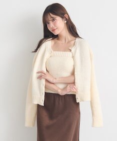 earth music&ecology 【セット2点】SET2点フラワースパンコールカーデ＋ビスチェ