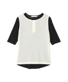 AMERICAN HOLIC 【2点セット】シアーリブヘンリーネックニット＋タンクトップ