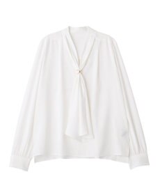 YECCA VECCA スカーフリング付きボウタイブラウス