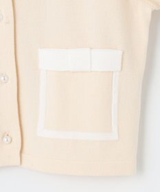 組曲 KIDS 【110-140cm】リボンインターシャニット カーディガン