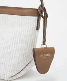 TOPKAPI 【Breath TOPKAPI】サングラスホルダー付き レザーコンビ カゴ ショルダーバッグ