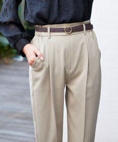 Tiaclasse 【小倉優子さん着用・洗える】カラーテーパードパンツ