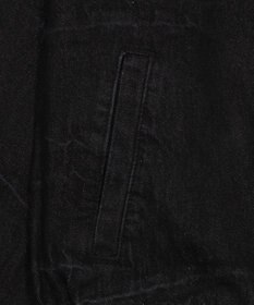 WEGO ファーフードスラッシュデニムブルゾン