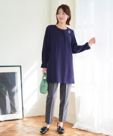 Tiaclasse 【小倉優子さん着用・洗える】カラーテーパードパンツ