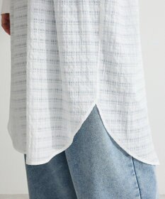 Green Parks シアーチェックシャツワンピース